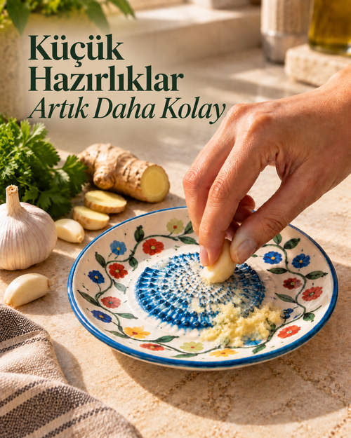NarinSofra™ | Çok Amaçlı Seramik Rende Tabağı